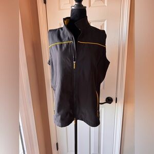 Stryker Ladies Black and Yellow Sleeveless Zip-Up Vest size large